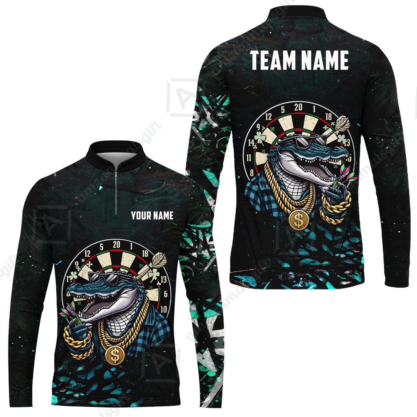 Custom Darts Team Jersey, Personalized Alligator Dart Jersey Shirt For Players With Name & Team Name