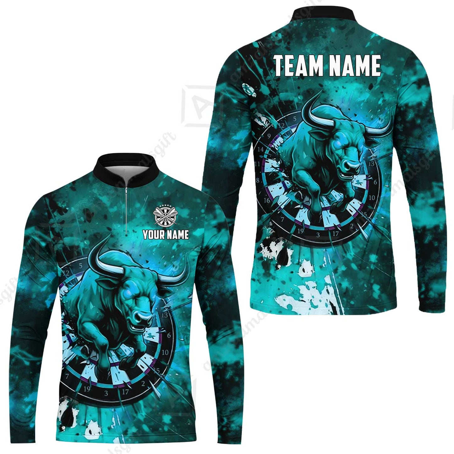 Custom Darts Team Jersey, Personalized Raging Bull Jersey Shirt For Players With Name & Team Name