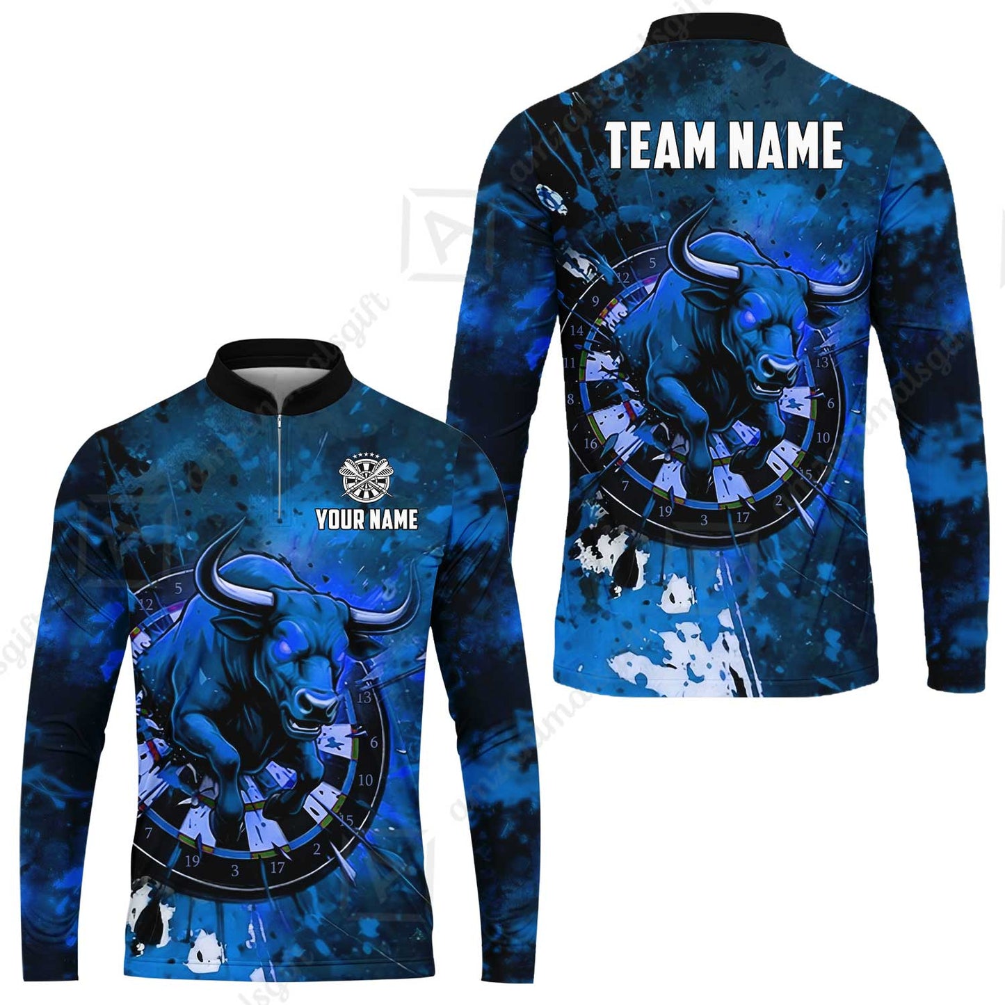 Custom Darts Team Jersey, Personalized Raging Bull Jersey Shirt For Players With Name & Team Name