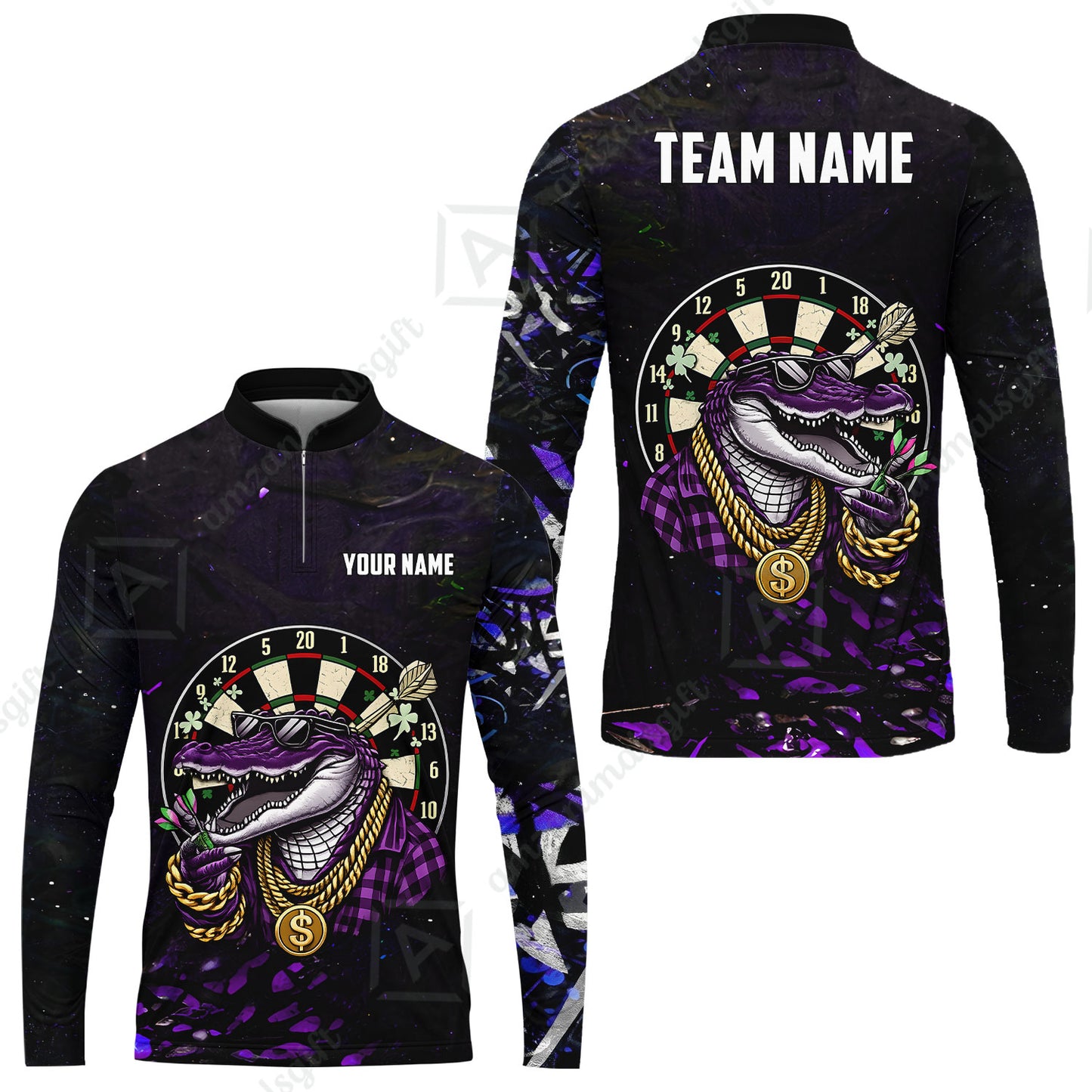 Custom Darts Team Jersey, Personalized Alligator Dart Jersey Shirt For Players With Name & Team Name