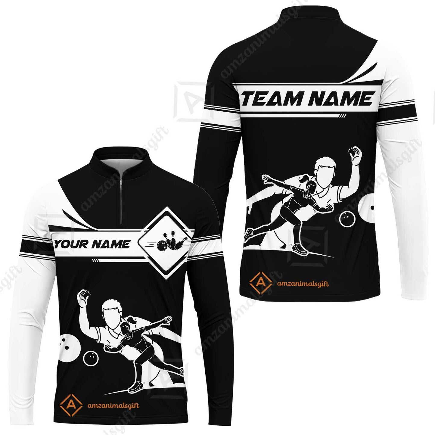Customized Bowling Long Sleeve Jersey, Men And Women Playing Bowling Ball Long Sleeve Jersey, Personalized Bowling Uniform Multicolor For Bowlers