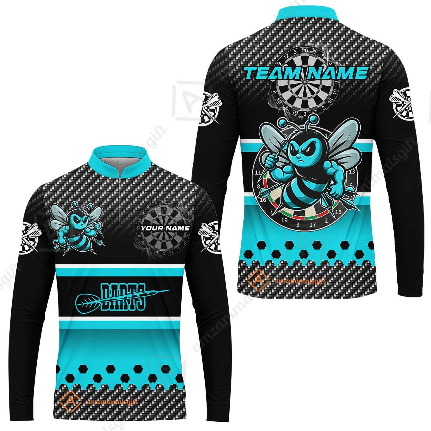 Custom Funny Bee Darts Unisex Polo Team Shirts, Custom Team League Darts Jersey Polo , Custom Darts Team Jerseys Uniform