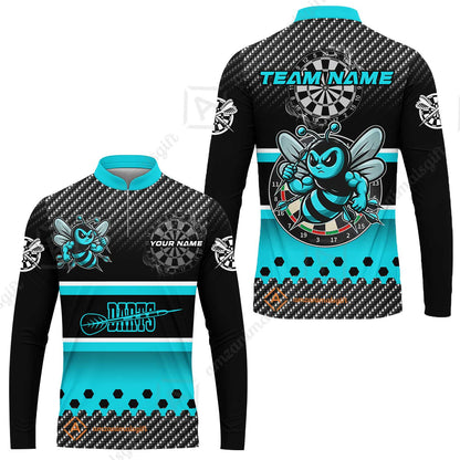 Custom Funny Bee Darts Unisex Polo Team Shirts, Custom Team League Darts Jersey Polo , Custom Darts Team Jerseys Uniform