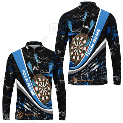 Customized Darts Long Sleeve Jersey, Darts Flaming Magma Multicolor Custom Dart Long Sleeve Jersey Team Jersey For Darts Player