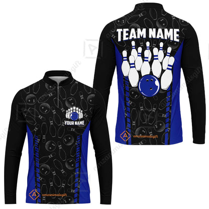 Custom Bowling Unisex Polo Shirts, Bowling Team Jersey Pattern, Bowling uniforms Ball & Pins Multicolor Options