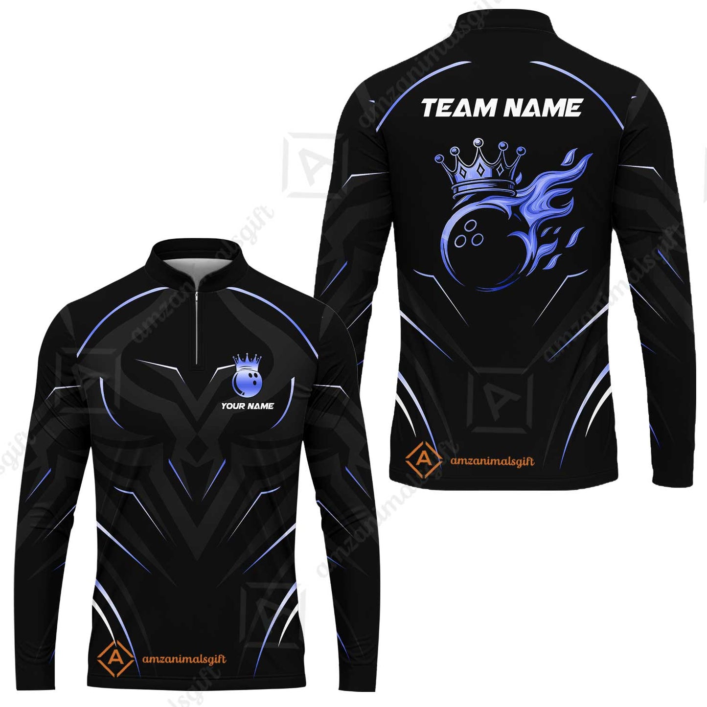 Customized Bowling Long Sleeve Jersey Shirt, Custom Crown Bowling Multicolor Team Style Uniform Jersey for Bowlers