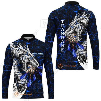 Customized Magma Dragon Darts Long Sleeve Jersey, Custom Darts For Team Long Sleeve Jersey For Men, Perfect Gift For Darts Lovers, Darts Players
