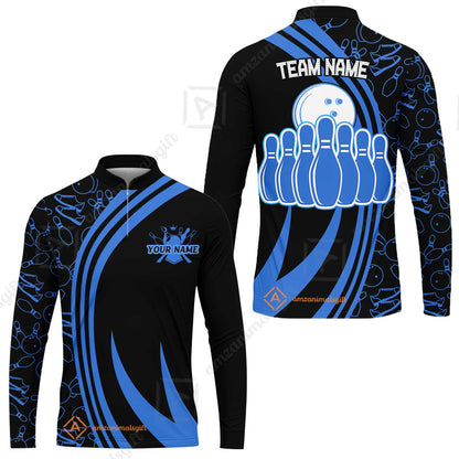 Customized Bowling Team Long Sleeve Jersey Neon Multicolor Bowling Uniforms With Name And Team Name For Bowlers