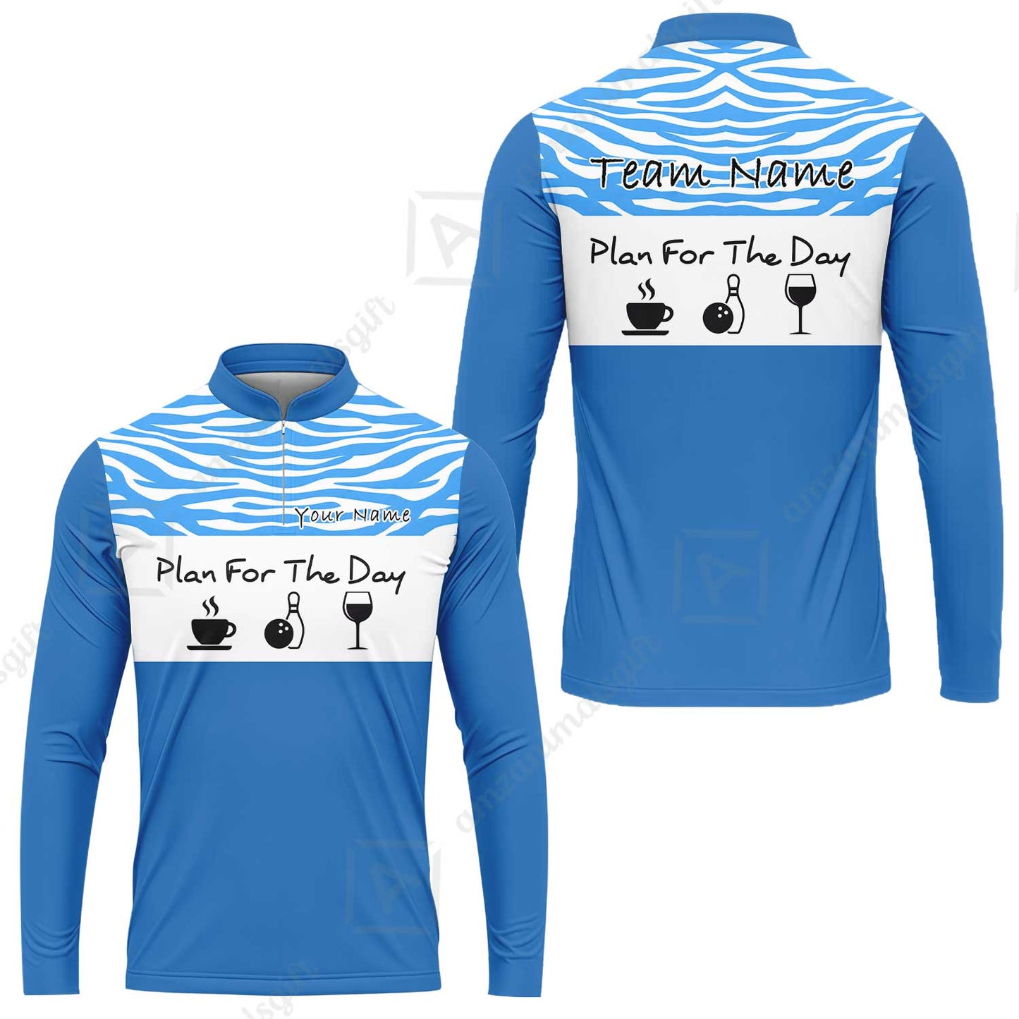 Custom Bowling Jersey Polo Shirt, Pink Zebra Pattern Bowling, Custom Bowling Jersey Team Shirt For Players With Name & Team Name