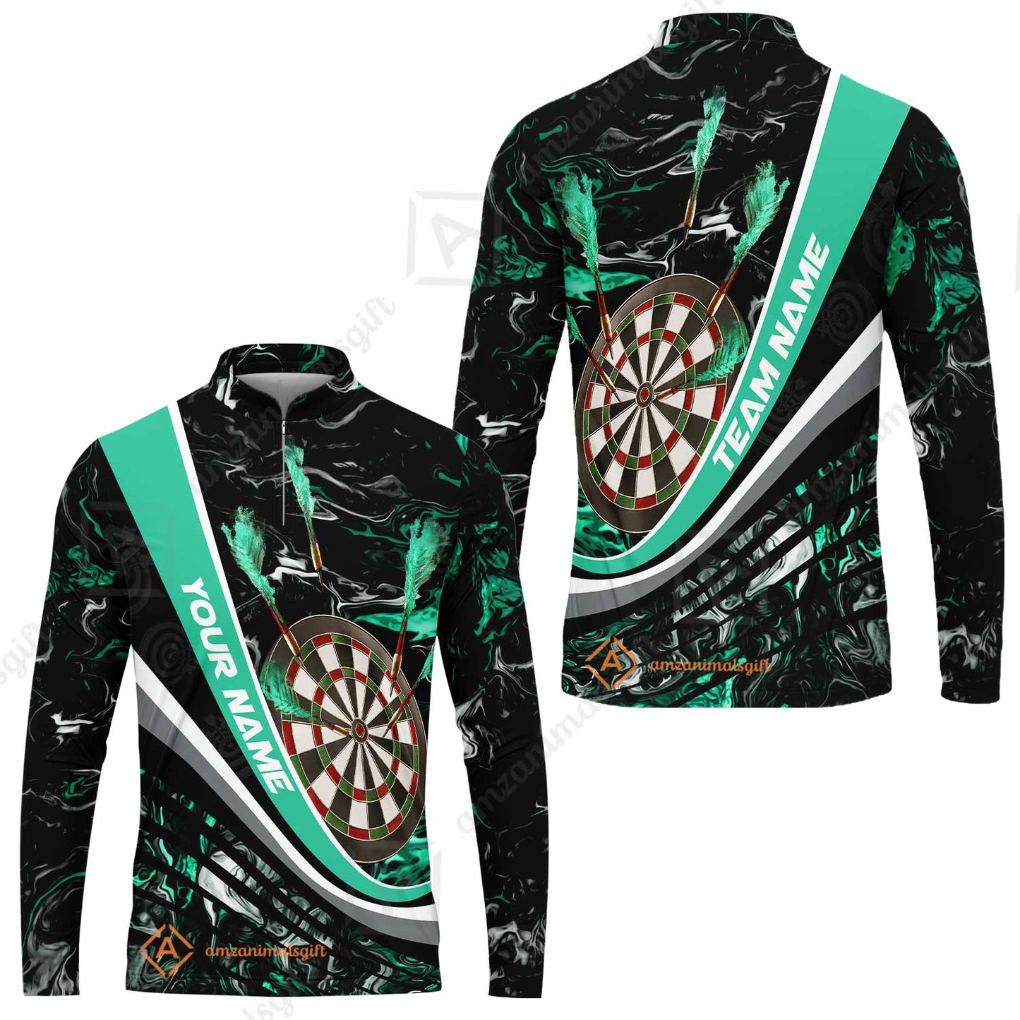 Customized Darts Long Sleeve Jersey, Darts Flaming Magma Multicolor Custom Dart Long Sleeve Jersey Team Jersey For Darts Player