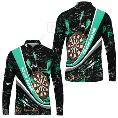 Customized Darts Long Sleeve Jersey, Darts Flaming Magma Multicolor Custom Dart Long Sleeve Jersey Team Jersey For Darts Player
