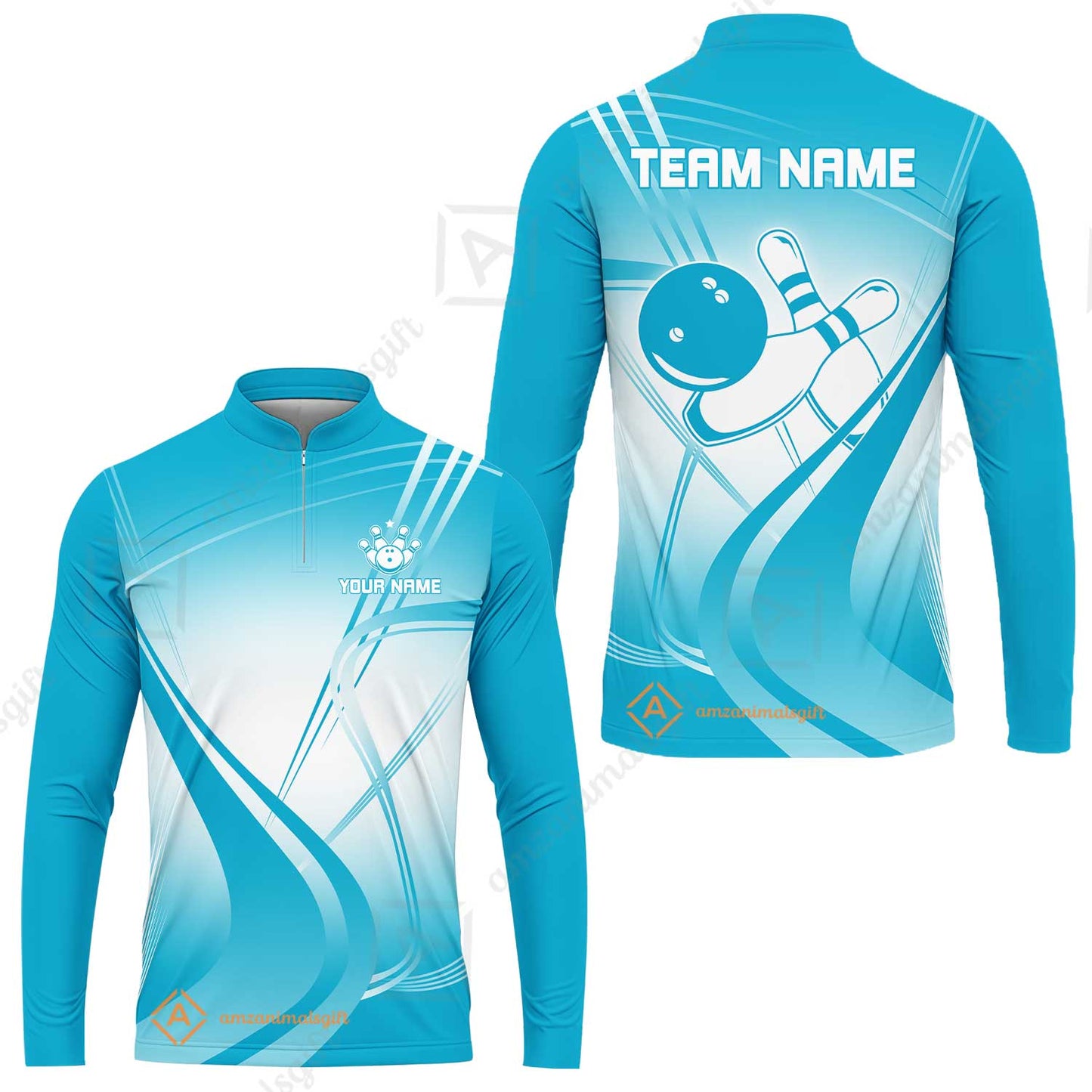 Customized Bowling Long Sleeve Jersey Shirt, Custom Bowling Long Sleeve Jersey Uniform, Multicolor Team Style Jersey for Bowlers