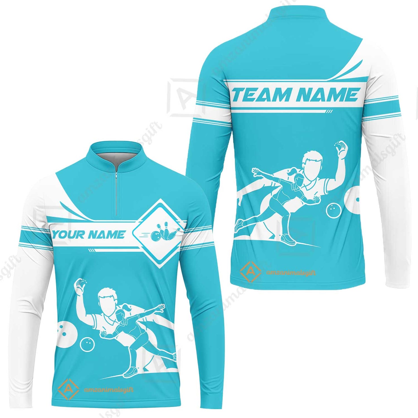 Customized Bowling Long Sleeve Jersey, Men And Women Playing Bowling Ball Long Sleeve Jersey, Personalized Bowling Uniform Multicolor For Bowlers
