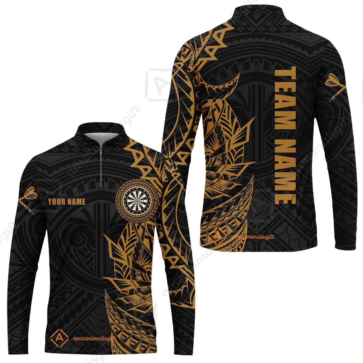 Custom Tribal Darts Team Men Polo Shirts, Darts uniforms Tribal Darts Personalized Name And Team Name