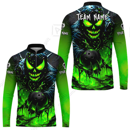 Custom Bowling Jersey Polo Shirt, Hellfire Strike, Custom Bowling Jersey Team Shirt For Players With Name & Team Name