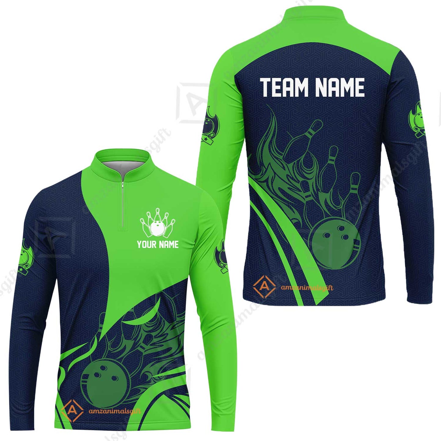 Customized Bowling Long Sleeve Jersey Shirt, Flame Bowling Multicolor Custom Team Style Uniform Long Sleeve Jersey Shirt, Outfit Jersey for Bowlers