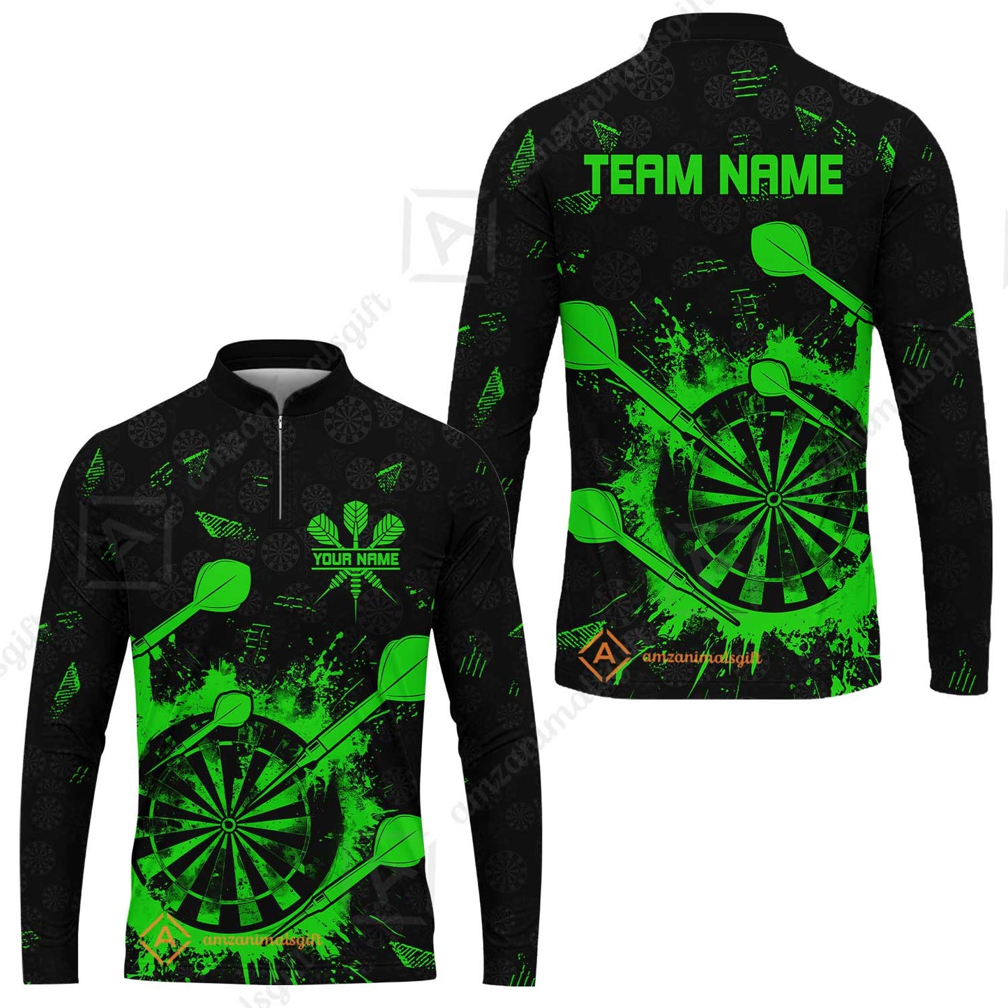 Customized Darts Long Sleeve Jersey, Darts Grunge Dartboard Long Sleeve Jersey Team Style Jersey for Darts Players