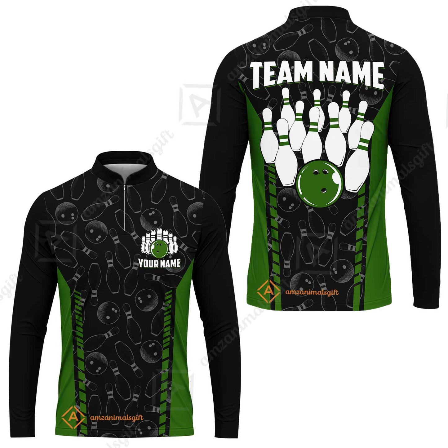 Custom Bowling Unisex Polo Shirts, Bowling Team Jersey Pattern, Bowling uniforms Ball & Pins Multicolor Options