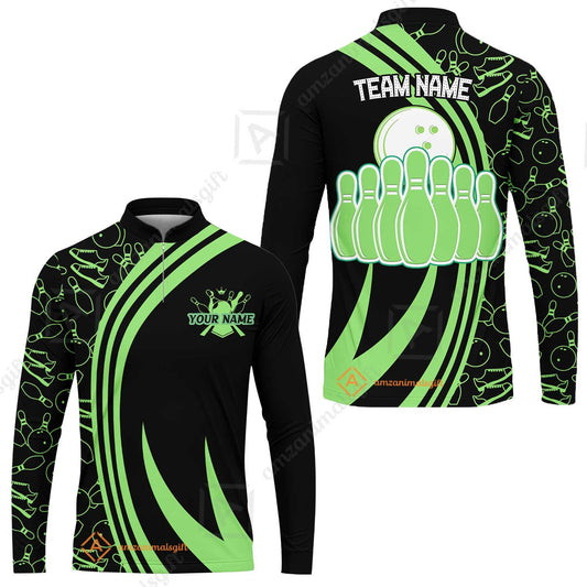Customized Bowling Team Long Sleeve Jersey Neon Multicolor Bowling Uniforms With Name And Team Name For Bowlers