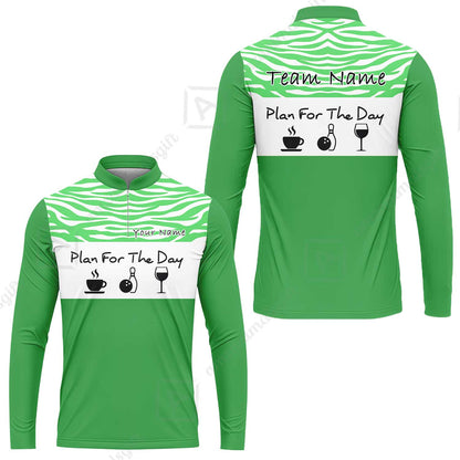 Custom Bowling Jersey Polo Shirt, Pink Zebra Pattern Bowling, Custom Bowling Jersey Team Shirt For Players With Name & Team Name