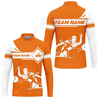 Customized Bowling Long Sleeve Jersey, Men And Women Playing Bowling Ball Long Sleeve Jersey, Personalized Bowling Uniform Multicolor For Bowlers
