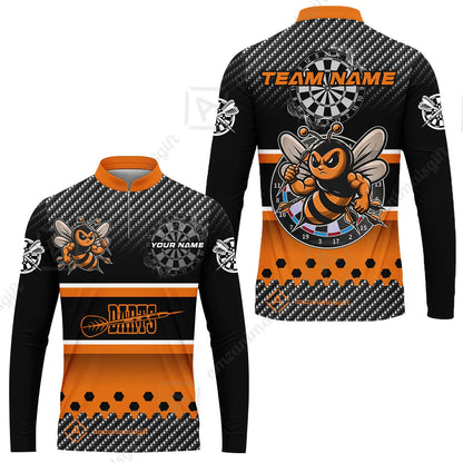 Custom Funny Bee Darts Unisex Polo Team Shirts, Custom Team League Darts Jersey Polo , Custom Darts Team Jerseys Uniform