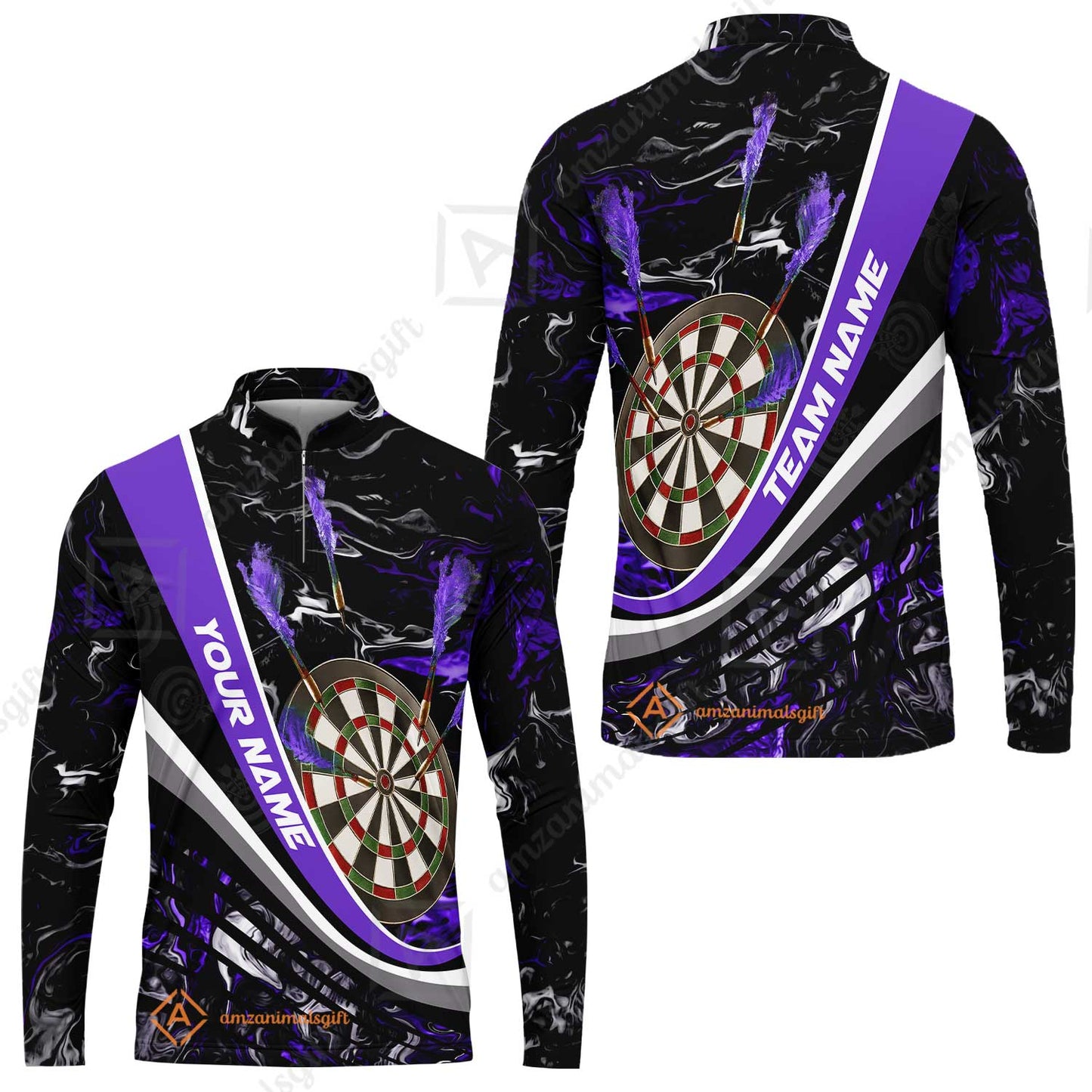 Customized Darts Long Sleeve Jersey, Darts Flaming Magma Multicolor Custom Dart Long Sleeve Jersey Team Jersey For Darts Player