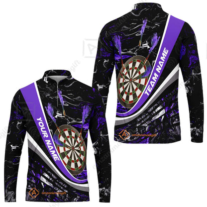 Customized Darts Long Sleeve Jersey, Darts Flaming Magma Multicolor Custom Dart Long Sleeve Jersey Team Jersey For Darts Player