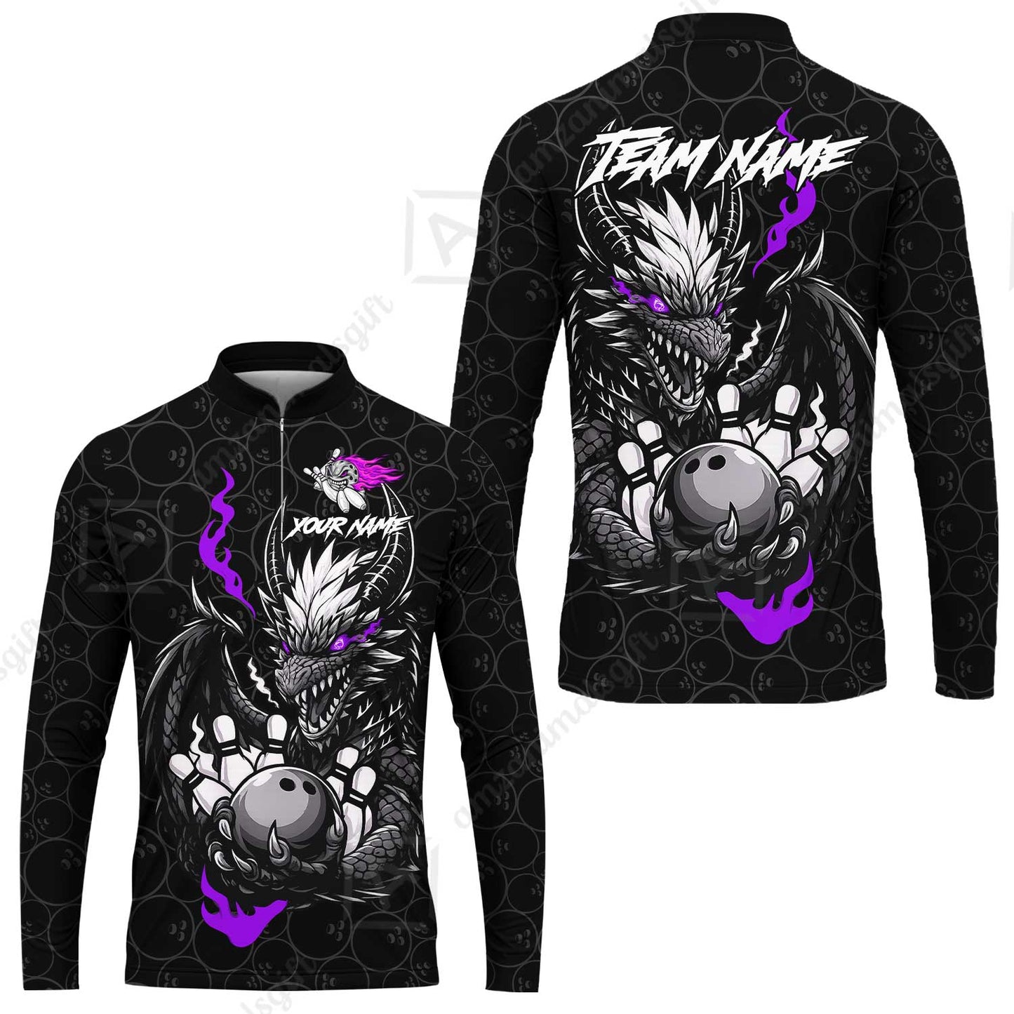 Custom Badass Dragon Bowling Jersey Polo Shirt, Custom Badass Dragon Bowling Team Shirt For Players With Name & Team Name