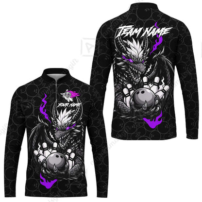 Custom Badass Dragon Bowling Jersey Polo Shirt, Custom Badass Dragon Bowling Team Shirt For Players With Name & Team Name
