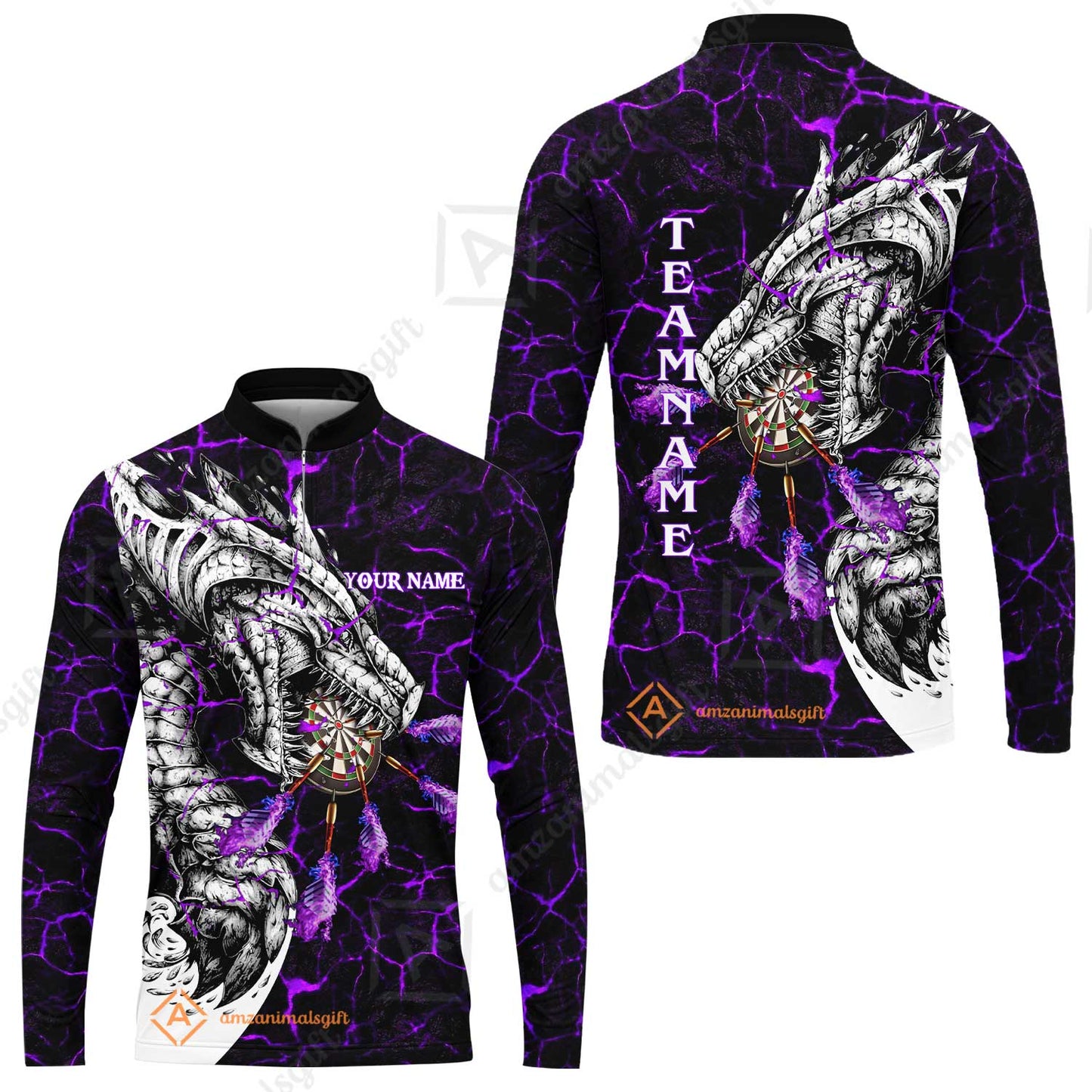 Customized Magma Dragon Darts Long Sleeve Jersey, Custom Darts For Team Long Sleeve Jersey For Men, Perfect Gift For Darts Lovers, Darts Players