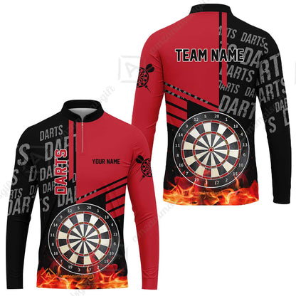 Custom Fire Darts Men Polo Team Shirts, Custom Darts League Team Jersey Polo , Custom Darts Team Jerseys Uniform
