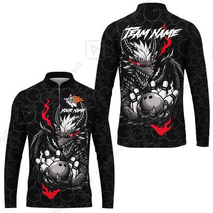 Custom Badass Dragon Bowling Jersey Polo Shirt, Custom Badass Dragon Bowling Team Shirt For Players With Name & Team Name