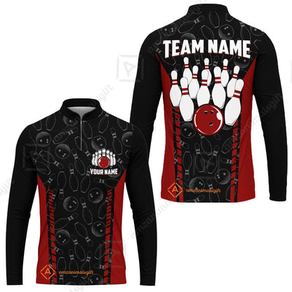 Custom Bowling Unisex Polo Shirts, Bowling Team Jersey Pattern, Bowling uniforms Ball & Pins Multicolor Options