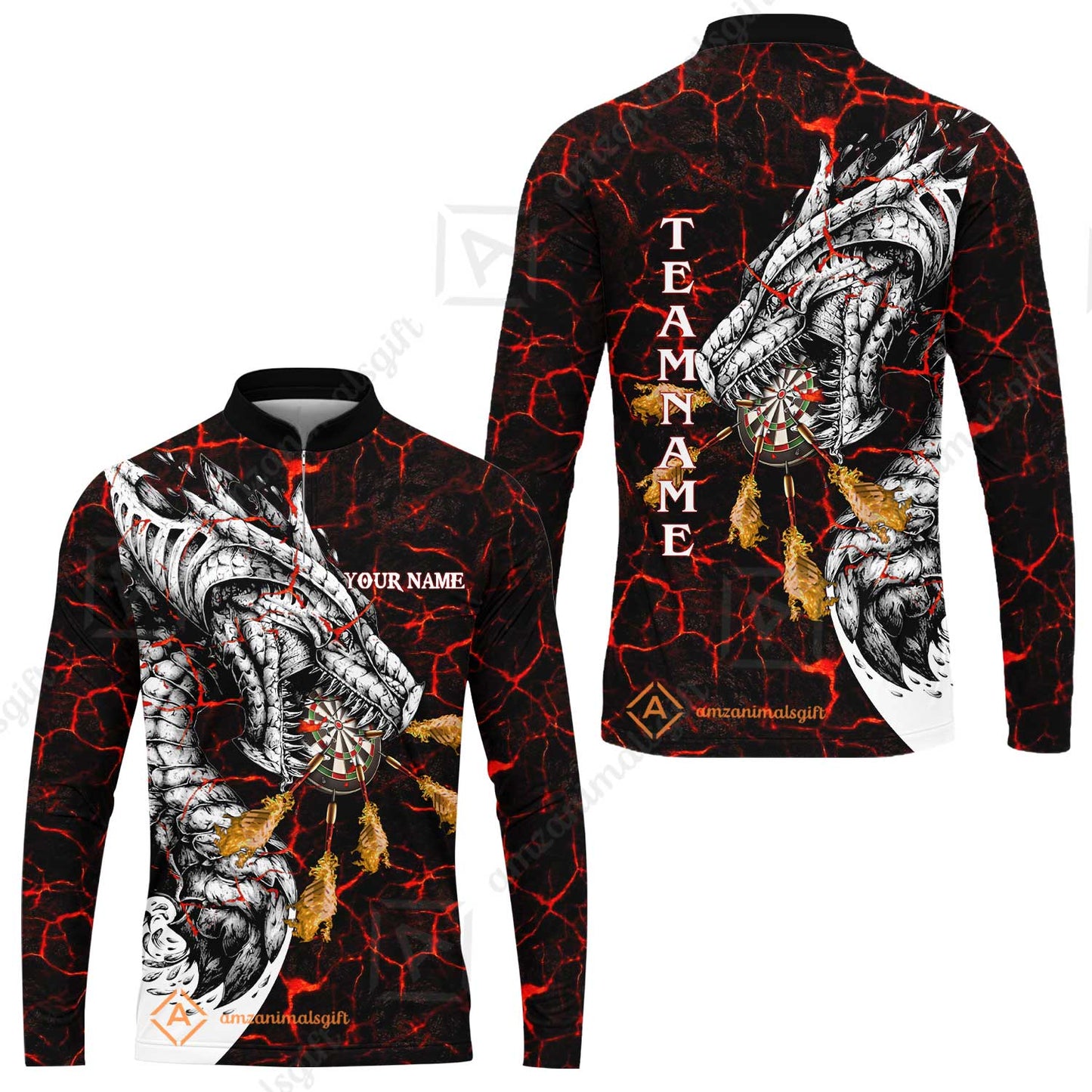 Customized Magma Dragon Darts Long Sleeve Jersey, Custom Darts For Team Long Sleeve Jersey For Men, Perfect Gift For Darts Lovers, Darts Players