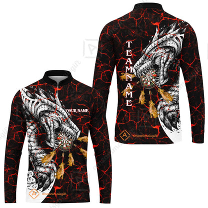 Customized Magma Dragon Darts Long Sleeve Jersey, Custom Darts For Team Long Sleeve Jersey For Men, Perfect Gift For Darts Lovers, Darts Players