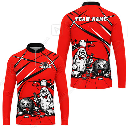 Custom Bowling Jersey Polo Shirt, Drunk Bowling Pin And Ball, Custom Bowling Jersey Team Shirt For Players With Name & Team Name