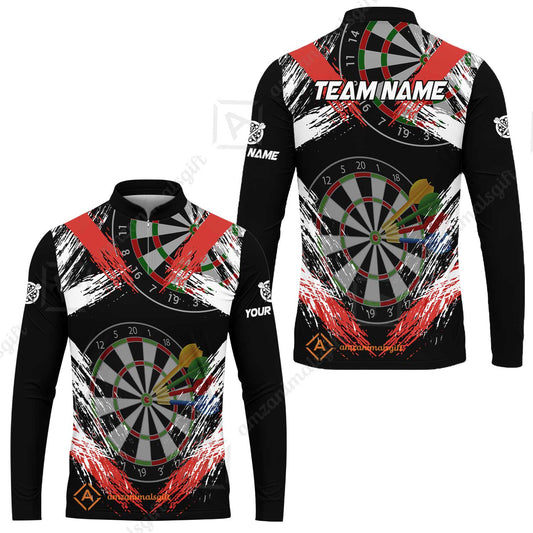Customized Darts Long Sleeve Jersey, Darts Tournament Grunge Style Multicolor Custom Dart Long Sleeve Jersey Team Jersey For Darts Player
