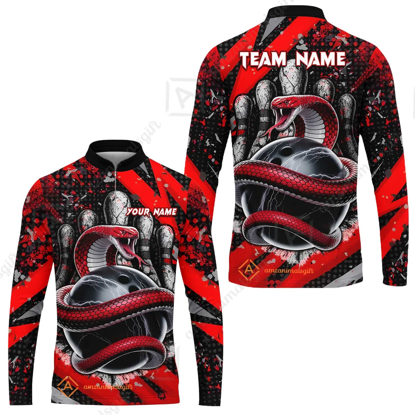 Custom Bowling Team Shirt, Bowling with King Cobra Multicolor, Bowling uniforms, King Cobra Bowling Shirt Personalized Name And Team Name