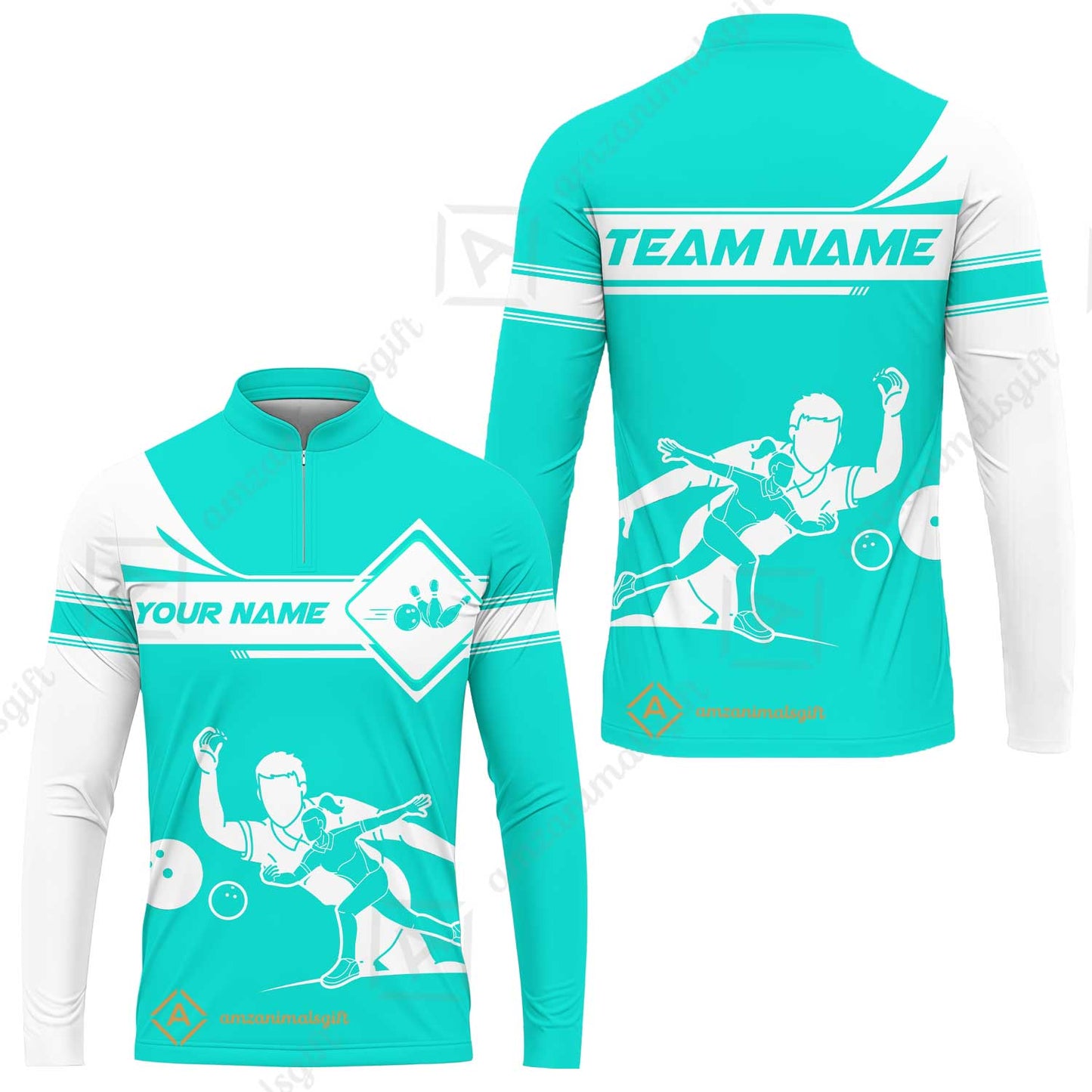 Customized Bowling Long Sleeve Jersey, Men And Women Playing Bowling Ball Long Sleeve Jersey, Personalized Bowling Uniform Multicolor For Bowlers