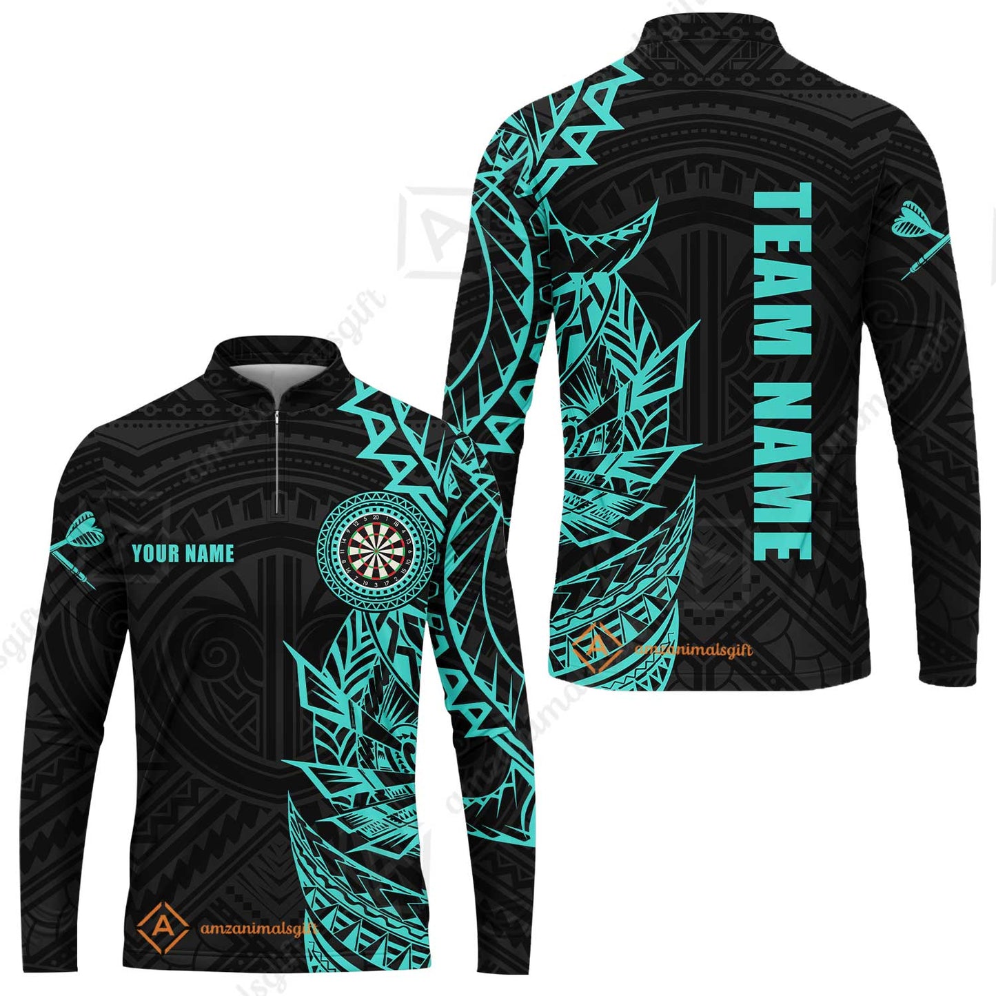 Custom Tribal Darts Team Men Polo Shirts, Darts uniforms Tribal Darts Personalized Name And Team Name