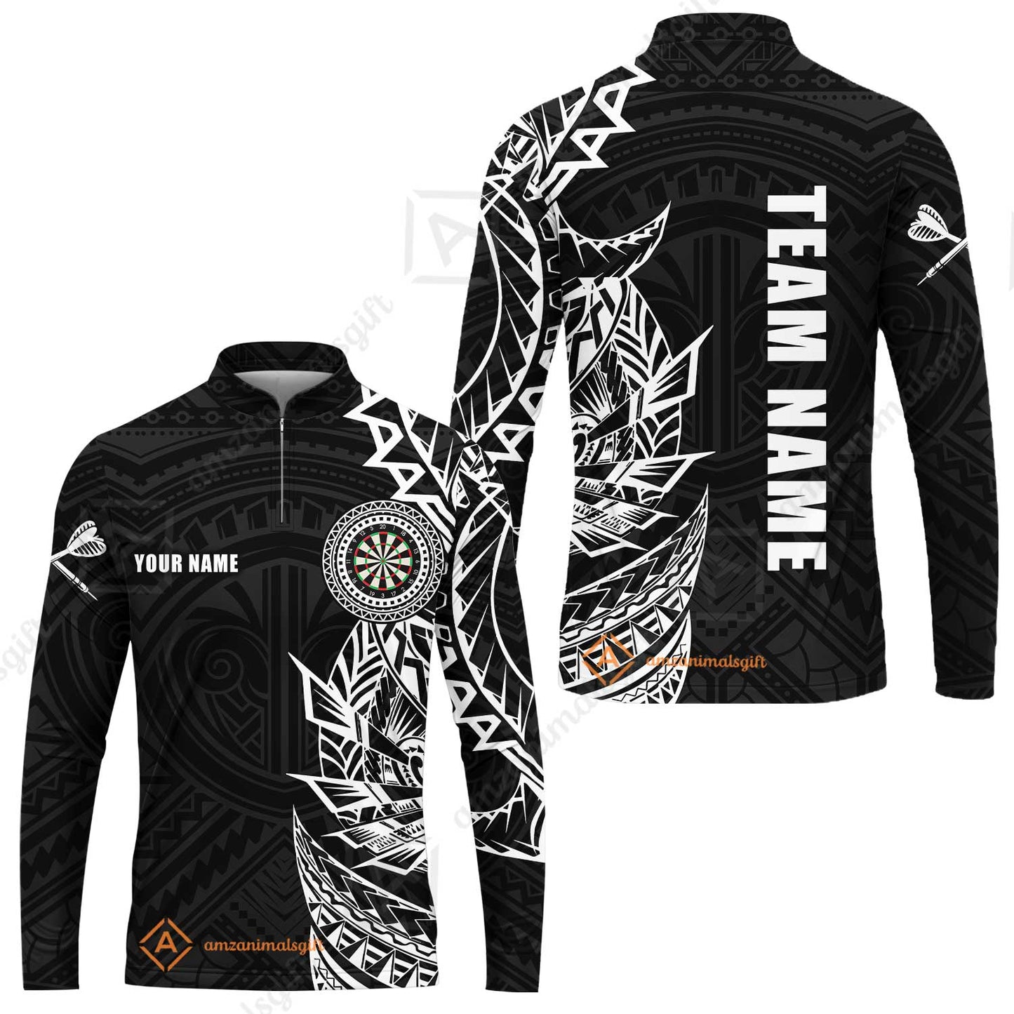 Custom Tribal Darts Team Men Polo Shirts, Darts uniforms Tribal Darts Personalized Name And Team Name