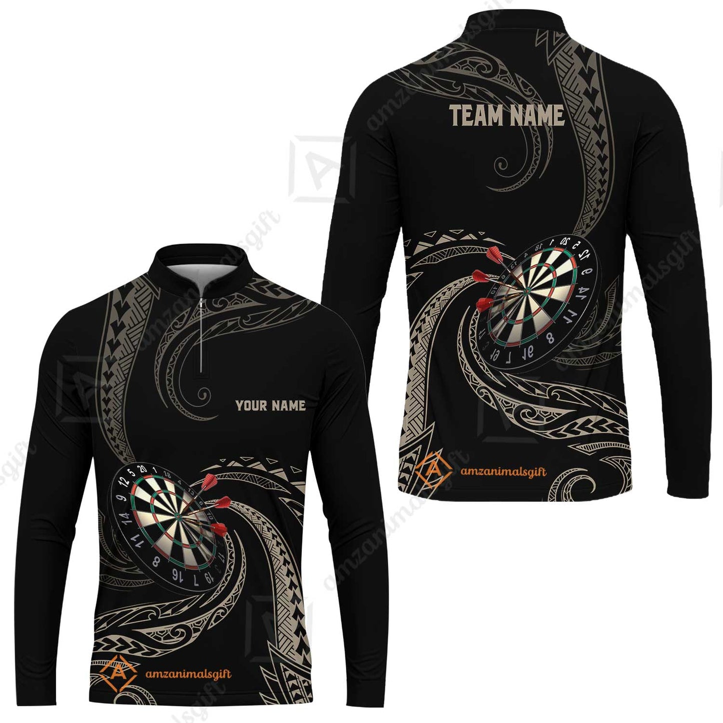 Custom Roll Tribal Darts Team Men Polo Shirts, Darts uniforms Roll Tribal Darts Personalized Name And Team Name