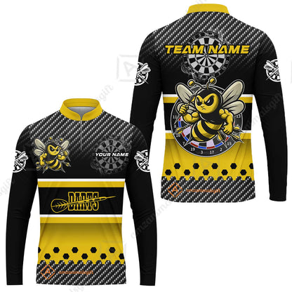 Custom Funny Bee Darts Unisex Polo Team Shirts, Custom Team League Darts Jersey Polo , Custom Darts Team Jerseys Uniform