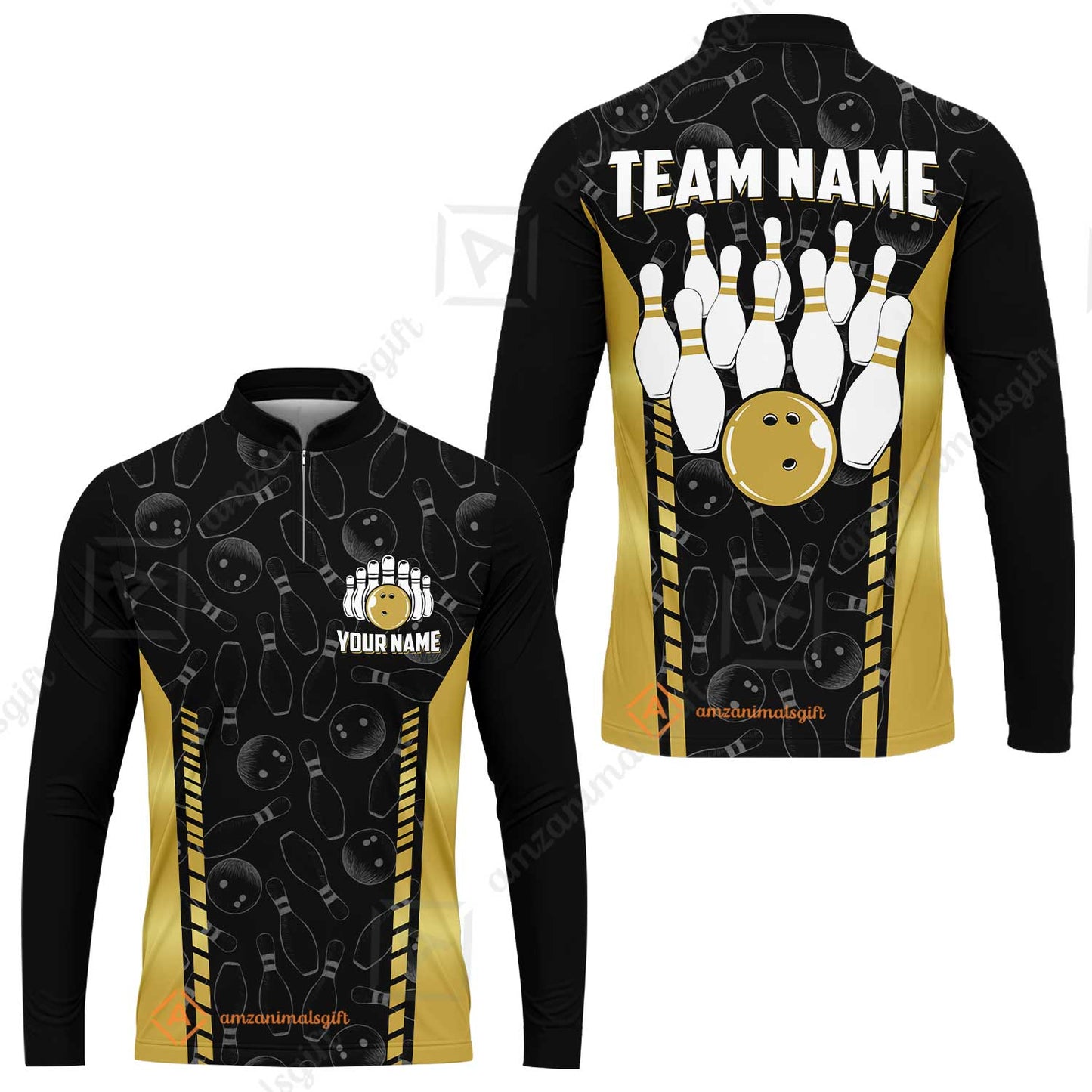 Custom Bowling Unisex Polo Shirts, Bowling Team Jersey Pattern, Bowling uniforms Ball & Pins Multicolor Options