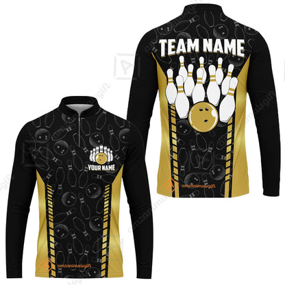 Custom Bowling Unisex Polo Shirts, Bowling Team Jersey Pattern, Bowling uniforms Ball & Pins Multicolor Options