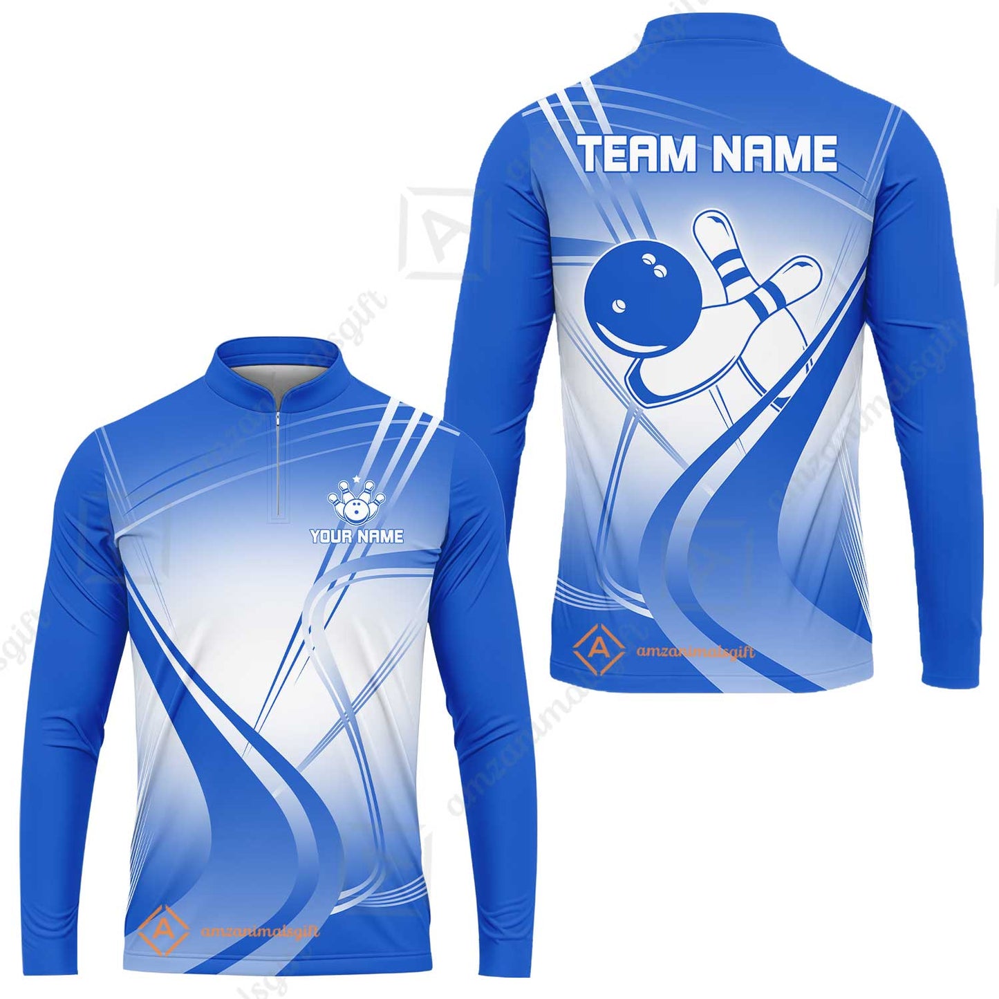 Customized Bowling Long Sleeve Jersey Shirt, Custom Bowling Long Sleeve Jersey Uniform, Multicolor Team Style Jersey for Bowlers