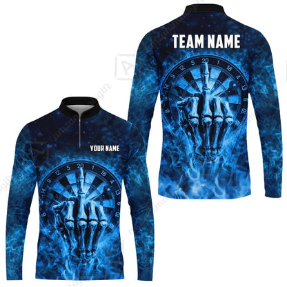 Custom Darts Team Jersey, Personalized Reaper Bullseye Dart Polo Shirt For Players With Name & Team Name