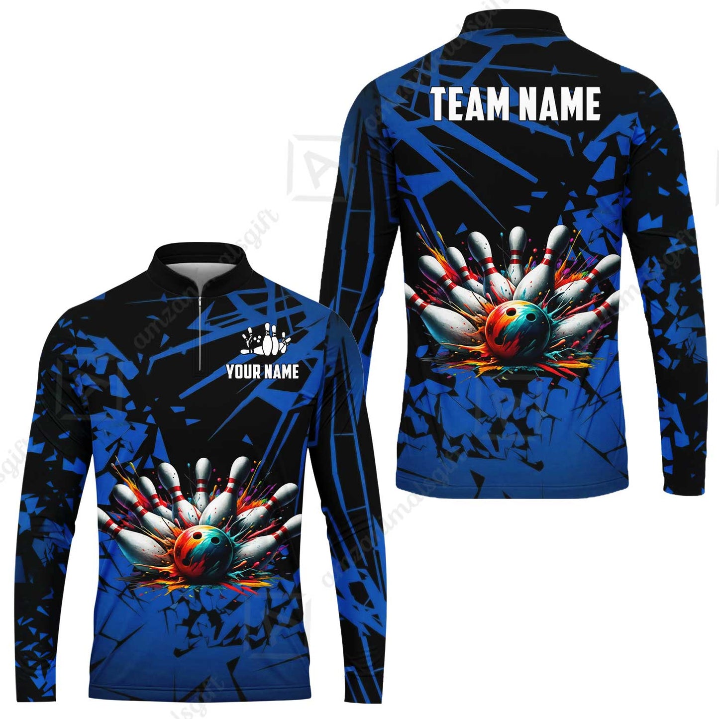 Custom Bowling Jersey Polo Shirt, Strike Explosion Bowling, Custom Bowling Jersey Team Shirt For Players With Name & Team Name