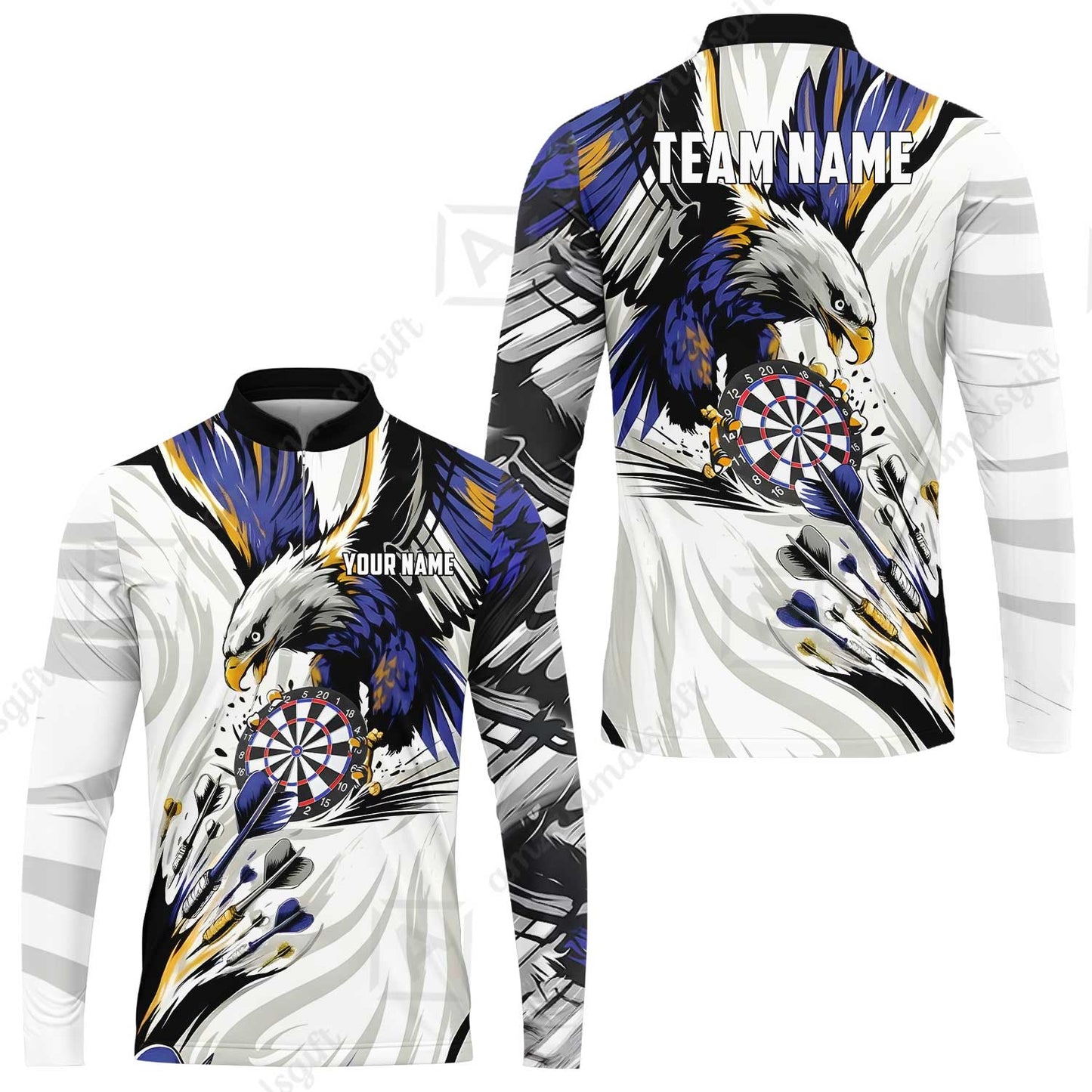 Custom Darts Team Jersey, Personalized Eagle Strike Dart Polo Shirt For Players With Name & Team Name